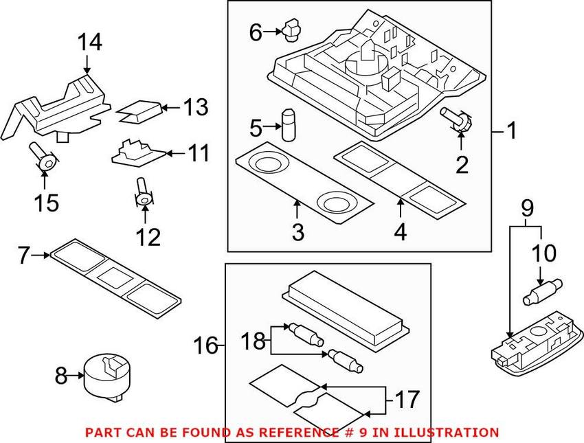 VW Dome Light 5N0947291CY20